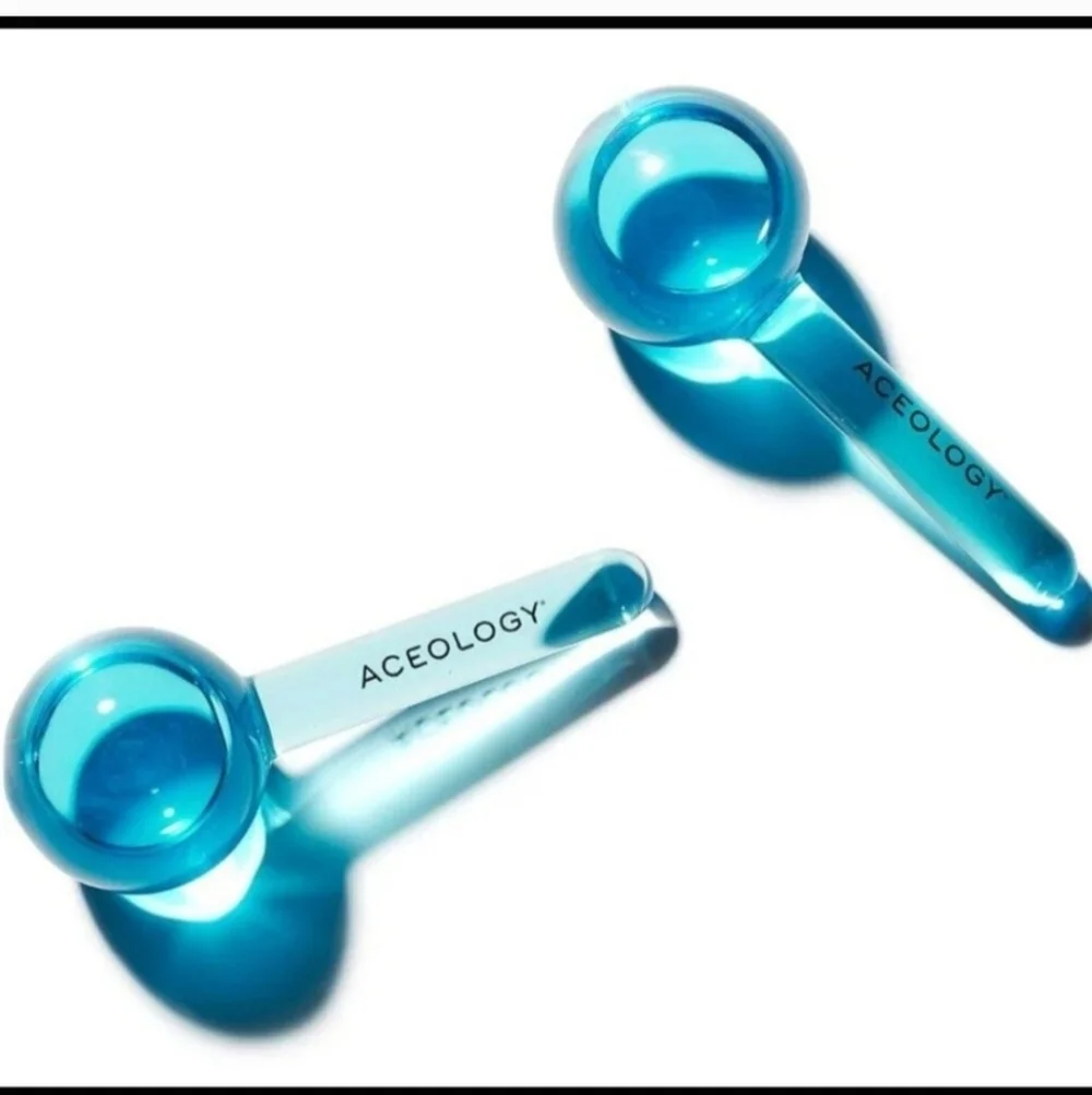 Aceology Blue Ice Globe Facial Massager Set New